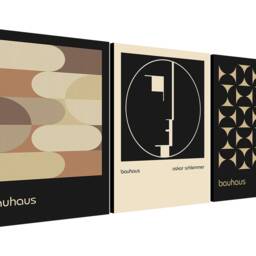 Bauhaus Art Prints - Modern Abstract Wall Art, Set Of 3 - thumbnail 2