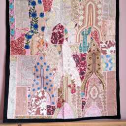 Large Patchwork Wall Hanging 100x150cm. Vintage Home Deco - thumbnail 2