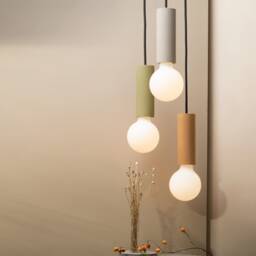 Colored Concrete Minimalist Pendant Light Ila Trio - thumbnail 2