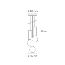 Colored Concrete Minimalist Pendant Light Ila Trio - thumbnail 4