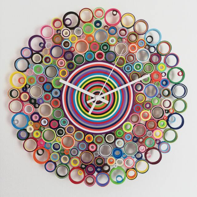 Wall Clock, Paper Colorful First Anniversary Gift, Gift - image 1
