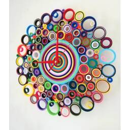 Wall Clock, Paper Colorful First Anniversary Gift, Gift - thumbnail 3