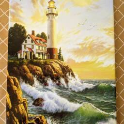 "Lighthouse Ceramic Wall Art Tile, 8"" By 12" - thumbnail 3