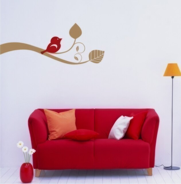 Bird On Branch Wall Decal Custom Vinyl Home Decor - image 1