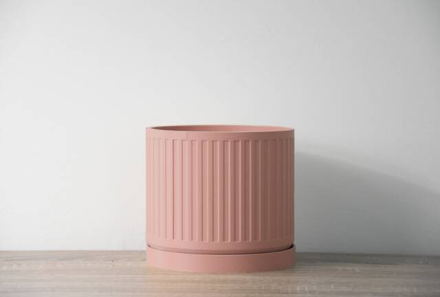"Jetsetter Planter With Drainage & Saucer in Country Pink, Unique 3D-Printed Plant Pot, Small To Large Sizes 4"" 5"" 6"" 7"" 8" - image 1