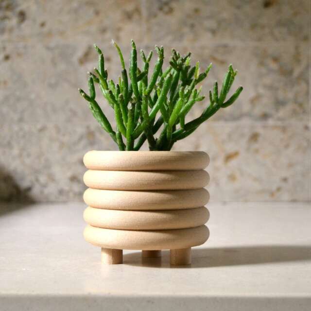 "Wood ""Coiled Planter" - image 1