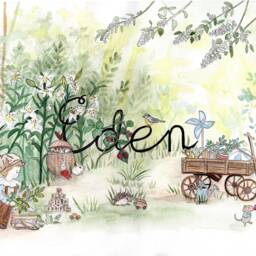 Illustration Of Child's First Name, Child Poster Frame, Watercolor, Garden, Animals - thumbnail 2