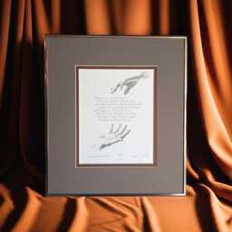 For Now & Ever Quill Pen Dot Drawing Art Print Hands, Framed, Signed & Numbered - thumbnail 4