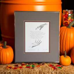 For Now & Ever Quill Pen Dot Drawing Art Print Hands, Framed, Signed & Numbered - thumbnail 2
