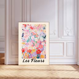 Botanical Flower Art Print, Poster, Floral Wall Decor, Art, Matisse Les Fleurs Art - thumbnail 1