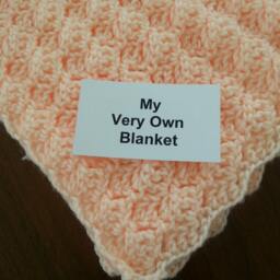 Peach Hand Crocheted Baby Blanket - thumbnail 3