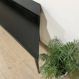 Bespoke Handmade Wooden Bay Window, Alcove, Angled Table/Desk. 200 X 60cm Dark, Two Tire, Shelf, Monitors Stand, Computer Desk, Solid Wood - thumbnail 3