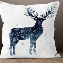 stag Pillows Cover/xmas Deers Cushions Cover/Merry Christmas New Year Pillow Case/Merry Farmhouse Decor/Christmas Gift Ideas - thumbnail 2