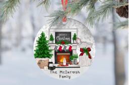 Christmas Personalised Kids Ornament Gift Present Keepsake Novelty Bauble Tree Xmas Couple Boyfriend Girlfriend Family - thumbnail 1