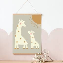 Scandi Safari Animal Print. Giraffe Prints, Gender Neutral Wall Art For Playrooms, Nurseries, Boys & Girls Rooms - thumbnail 3