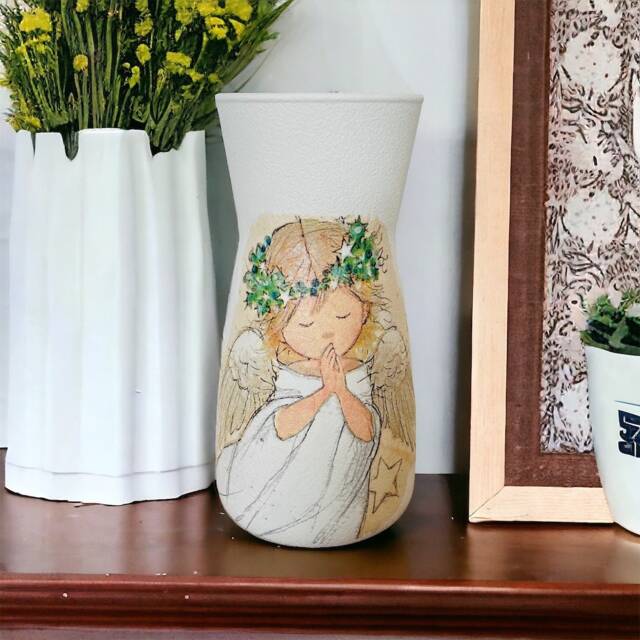 Christmas Angel Flower Vase, Themed Centre Piece, Gifts, Remembrance Table Decorations - image 1