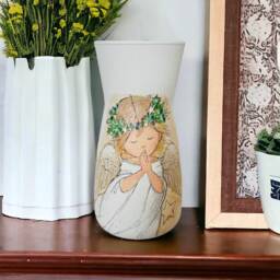 Christmas Angel Flower Vase, Themed Centre Piece, Gifts, Remembrance Table Decorations - thumbnail 1