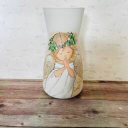 Christmas Angel Flower Vase, Themed Centre Piece, Gifts, Remembrance Table Decorations - thumbnail 2