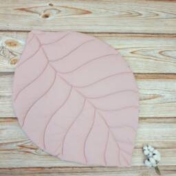 Custom Leaf Baby Play Mat Organic Cotton Tummy Time Mat - thumbnail 3