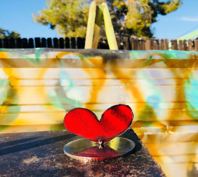 steel Heart Sculptures - One Small Size Heart - image 1