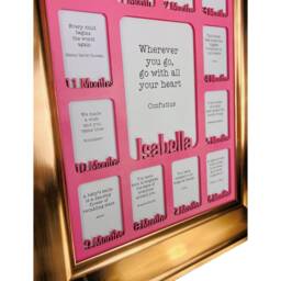 Newborn Baby 1st Year Personalised Photo Frame 1-12 Months - White & Blue Insert - thumbnail 4