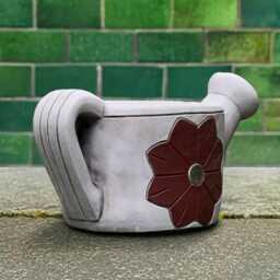 Concrete Watering Can Flower Pot Stone Garden Plant Ornament Cement Planter Handmade Decor Flowers Lover Gift - thumbnail 4
