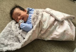 "Pastel Pink Ethereal Mermaid Baby Blanket ""Maya Apple Piya"