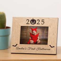 First Halloween Wood Photo Frame, 1st Photoframe, Frame - thumbnail 3