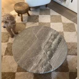 Brown Marble Coffee Table Italian Model Real Marble Handmade, Special Stone - thumbnail 4