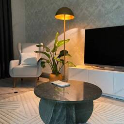 Brown Marble Coffee Table Italian Model Real Marble Handmade, Special Stone - thumbnail 2