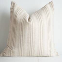 "Neutral Boho Pillow Cover Set Textured Beige Decor - 20""x20" - thumbnail 3