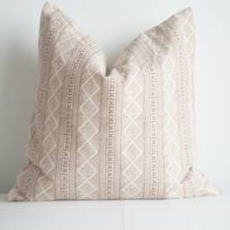 "Neutral Boho Pillow Cover Set Textured Beige Decor - 20""x20" - thumbnail 4
