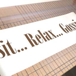 Sit Relax Gossip Sticker Quote, Kitchen Wall Decor, Gossip Art, Sticker, Housewarming Gift, Wording Quote Decal - thumbnail 2