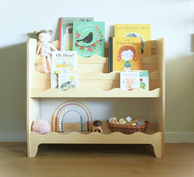 A Wooden Montessori Bookcase For Kids, Bookshelf, Library & Toyshelf - image 1