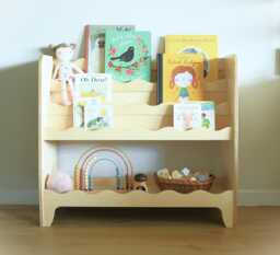 A Wooden Montessori Bookcase For Kids, Bookshelf, Library & Toyshelf - thumbnail 1
