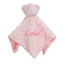 Personalised Baby Comforter Blanket, Bunny Blanket Fleece Bubble Toddler Embroidered Birthday Gift Shower Newborn Christening - thumbnail 2