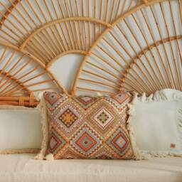 Boho Tribe Cushion With Fringe, Decorative Pillow, Cotton Sofa Cushion, Pillow For Living Room, Bedroom - thumbnail 3
