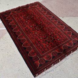 Handmade Wool Bukhara Rug Afghan Turkmen Oriental Rug - 5.0x3.4 Ft - thumbnail 2