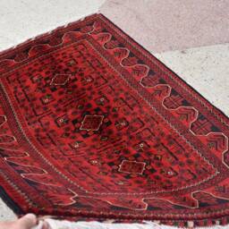 Handmade Wool Bukhara Rug Afghan Turkmen Oriental Rug - 5.0x3.4 Ft - thumbnail 3