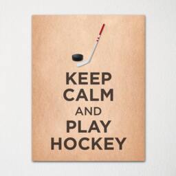 Keep Calm & Play Hockey - Fine Art Print Choice Of Color Purchase 3 Receive 1 Free Custom Prints Available - thumbnail 3