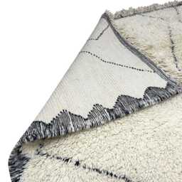 Handmade Boujaad Wool Rug, Moroccan Berber Carpet, Abstract Design - thumbnail 3