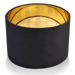 Black Cylinder Lampshade With Mirrored Gold Interior, Modern Pendant Lighting, Made in UK - thumbnail 1