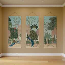 Mughal Garden Tapestry - Wall Hanging Unique Art - thumbnail 3