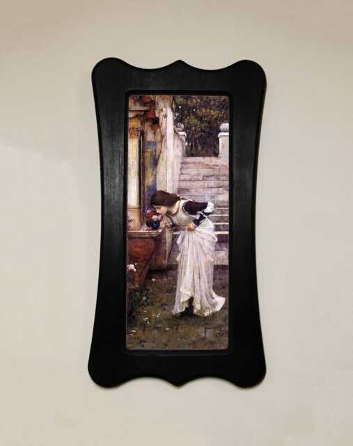 Black Wooden Framed Picture, Art Nouveau Style, John William Waterhouse, The Shrine, Print, Wall Hanging Home Decor - image 1