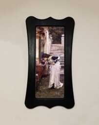 Black Wooden Framed Picture, Art Nouveau Style, John William Waterhouse, The Shrine, Print, Wall Hanging Home Decor - thumbnail 1