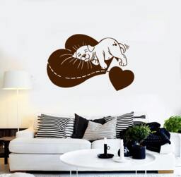 Sleeping Puppy Wall Decal For Baby Room Animal Sticker 1134Di - thumbnail 1