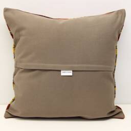 Handmade Kilim Pillow Cover 20x20, Vintage Turkish Oriental Cushion - thumbnail 4
