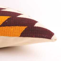 Handmade Kilim Pillow Cover 16x16 Vintage Turkish Wool Cushion - thumbnail 4