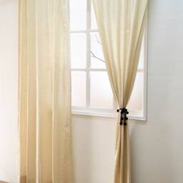 Natural Colour Curtain Panel, Flex Cotton Fabric, Sizes Available - thumbnail 3
