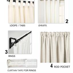 Natural Colour Curtain Panel, Flex Cotton Fabric, Sizes Available - thumbnail 4